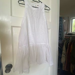 Free people white linen peplum tank in EUC🌟 no noticeable flaws!